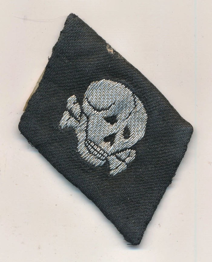 SOLD - Flatwire SS Totenkopf Collar Tab w/ RZM Tag - Image 3