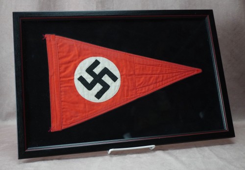 SOLD - Framed NSDAP Pennant