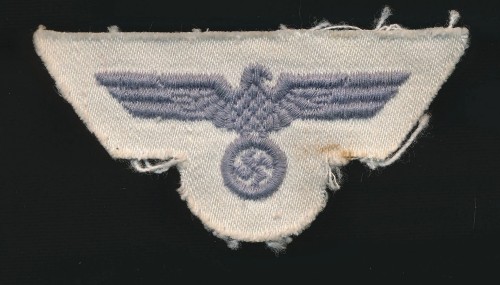 SOLD - French Made Kriegsmarine Cap Eagle on White