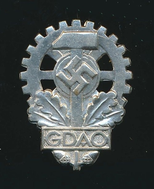 SOLD - GDAO Gesamtverband deutschen Arbeitsopfer Membership Pin