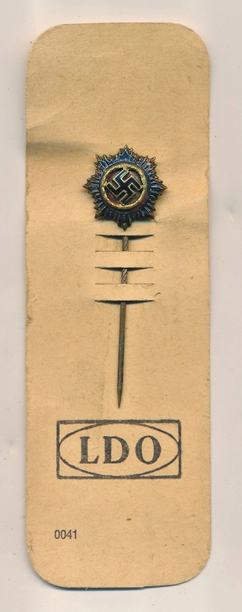 SOLD - German Cross in Gold Stickpin by L/57