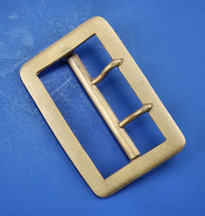 SOLD - Gold RZM Marked Double Claw Belt Buckle