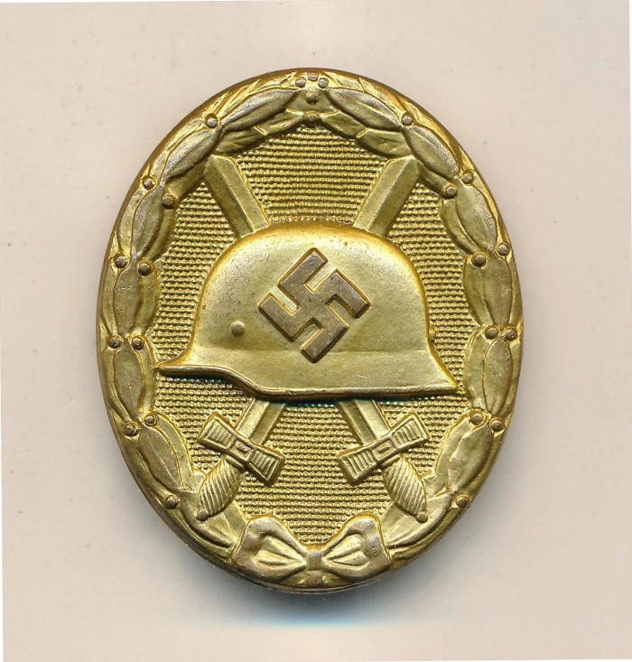 SOLD - Gold Wound Badge in Tombak