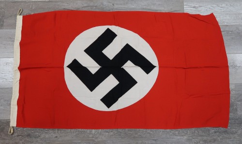 SOLD - Gösch 80x135 NSDAP Flag w/ Maker Stamp