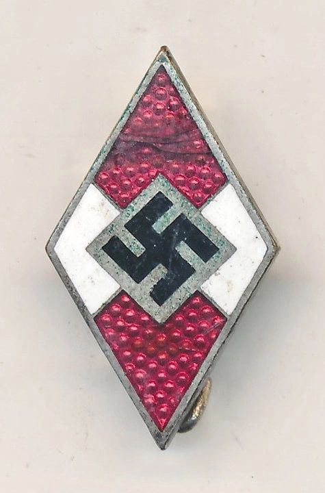 SOLD - Hard Worn Hitler Youth Enamel Membership Pin