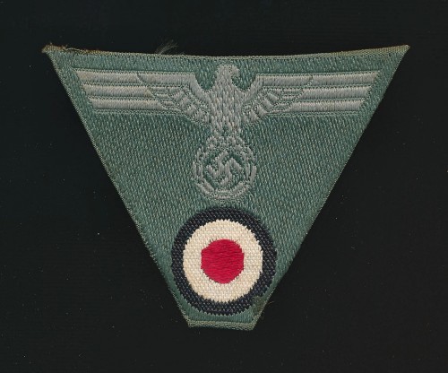 SOLD - Heer EM/NCO M43 Cap Trapezoid Insignia