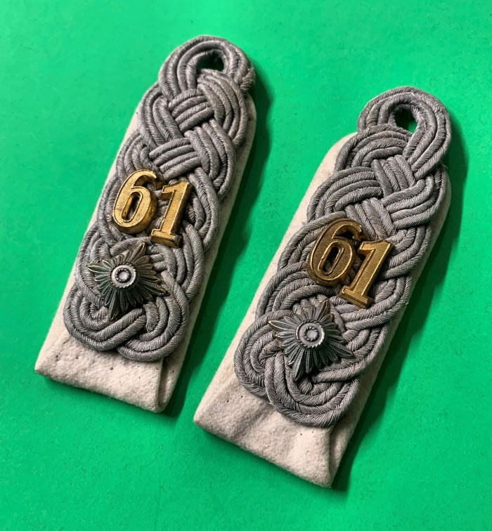 SOLD - Heer Infantry Regiment 61 Oberstleutnant Shoulder Boards