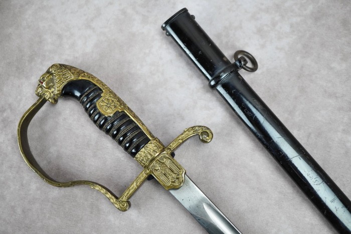 SOLD - Heer Lion Head Officer Sword by Ernst Pack