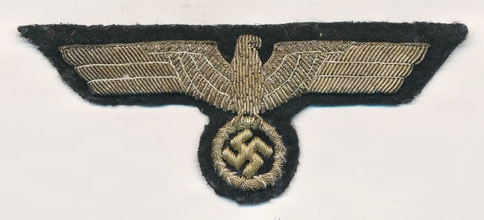 SOLD - Heer Panzer Officer Breast Eagle in Bullion