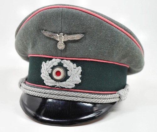 SOLD - Heer Panzer Officer Visor Cap by Erel