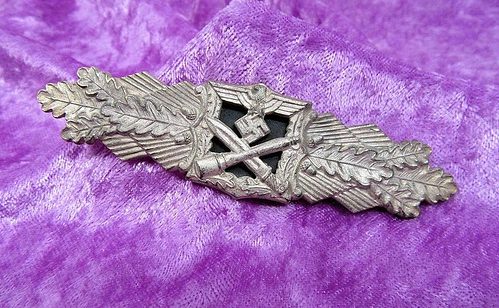 SOLD - Heer/Waffen-SS Close Combat Clasp in silver by JFS