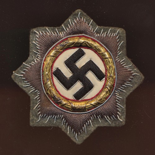 SOLD - Heer/Waffen-SS German Cross in Gold in Cloth