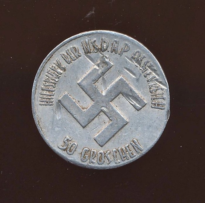 SOLD - Hilfswerk der NSDAP Oesterreich 50 Groschen Coin