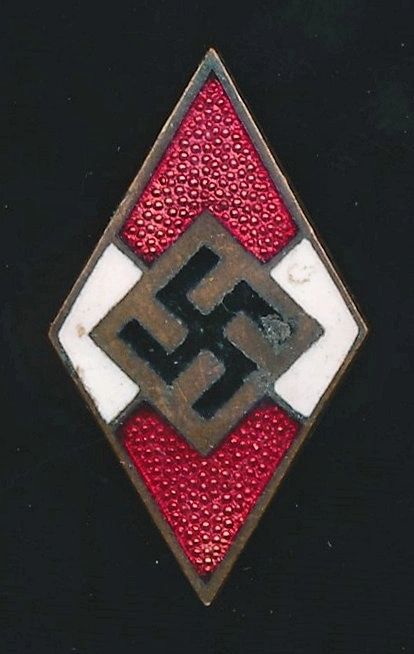 SOLD - Hitler Youth Cap Enamel