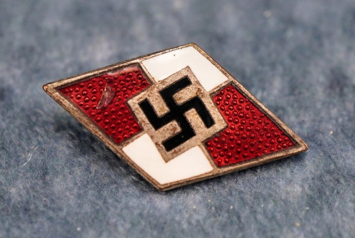 SOLD - Hitler Youth Cap Enamel