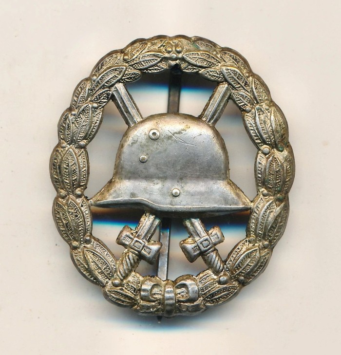 SOLD - Imperial Cut Out Silver Wound Badge