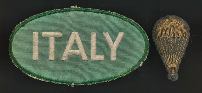 SOLD - Italian Paratrooper Sleeve Insignia & POW Patch