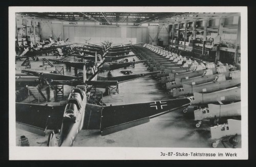 SOLD - JU-87 Stuka Factory Postcard