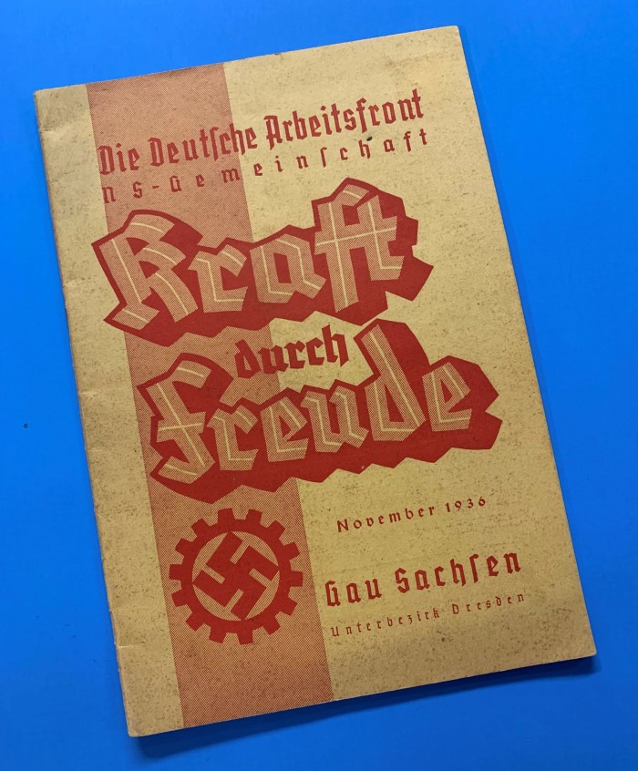 SOLD - Kraft durch Freude Gau Saschen November 1936 Program