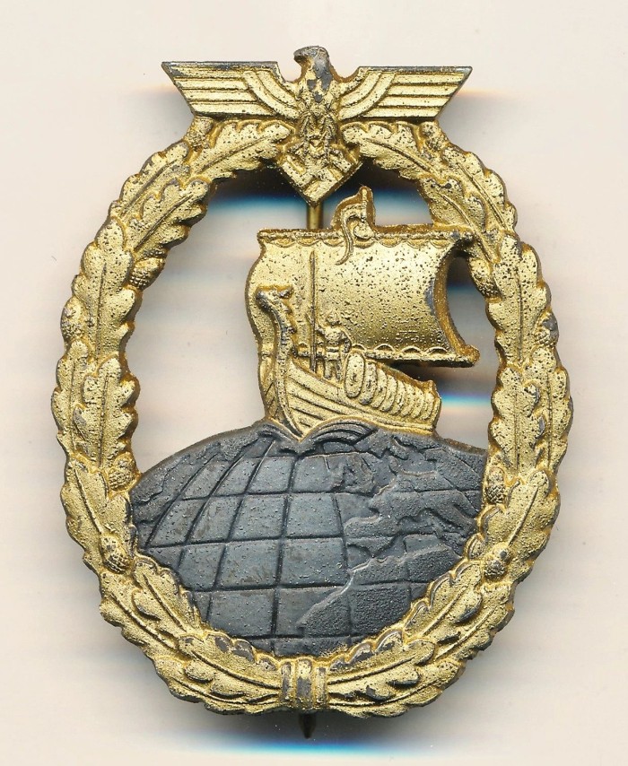 SOLD - Kriegsmarine Auxiliary Cruiser Badge