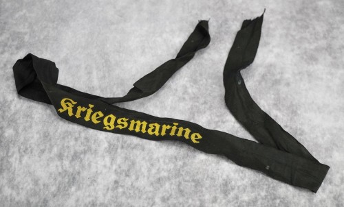 SOLD - Kriegsmarine Cap Tally