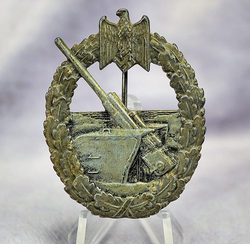 SOLD - Kriegsmarine Coastal Artillery badge by Steinhauer & Lück