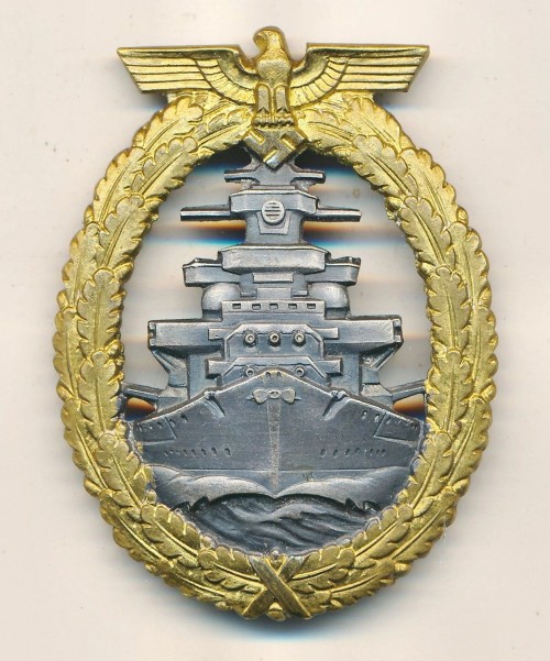 SOLD - Kriegsmarine High Seas Fleet Badge by Schwerin