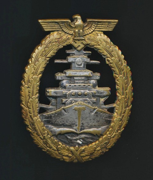 SOLD - Kriegsmarine High Seas Fleet Badge by Schwerin