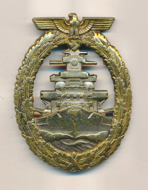 SOLD - Kriegsmarine High Seas Fleet Badge by Schwerin