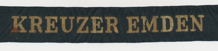 SOLD - Kriegsmarine Kreuzer Emden Cap Tally