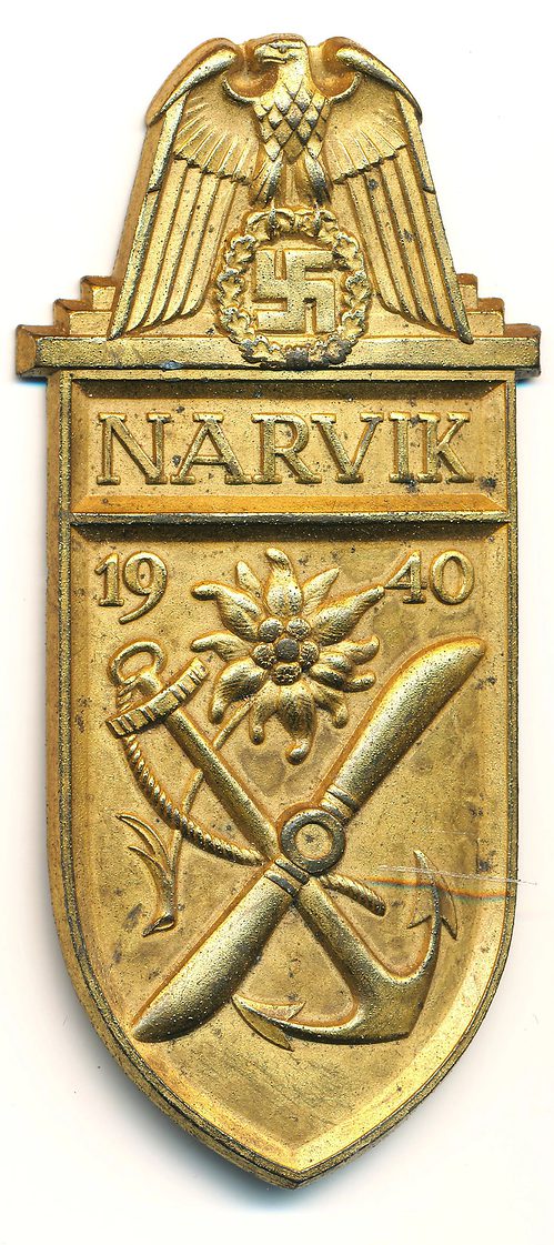 SOLD - Kriegsmarine Narvik Shield by Deumer