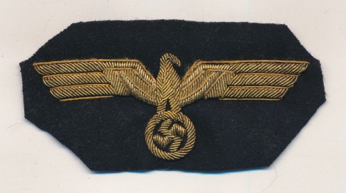 SOLD - Kriegsmarine Officer's Bullion Breast Eagle