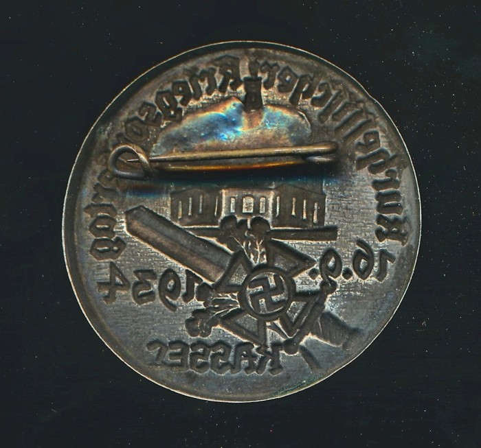 SOLD - Kurhessischer Kriegsopfertag Kassel 1934 Tinnie - Image 2