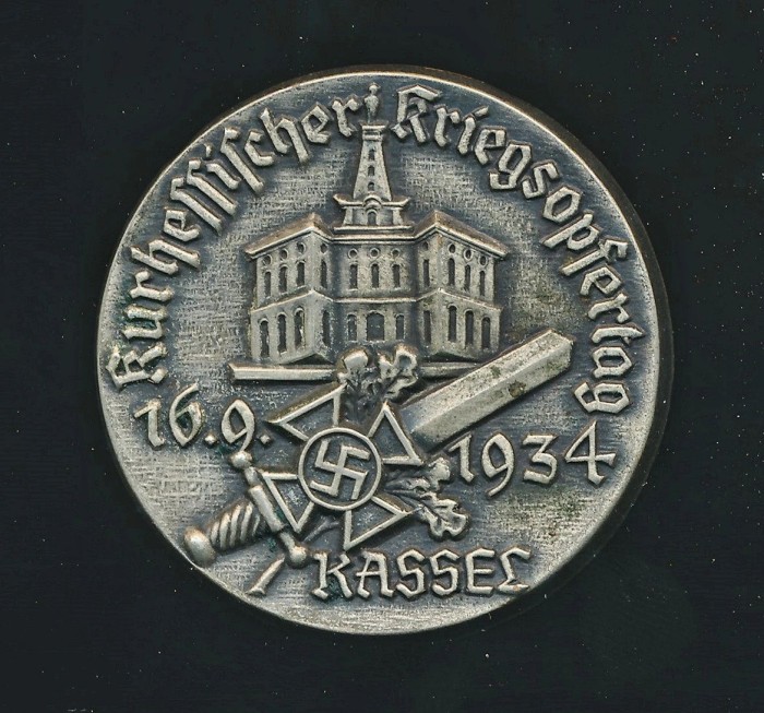 SOLD - Kurhessischer Kriegsopfertag Kassel 1934 Tinnie