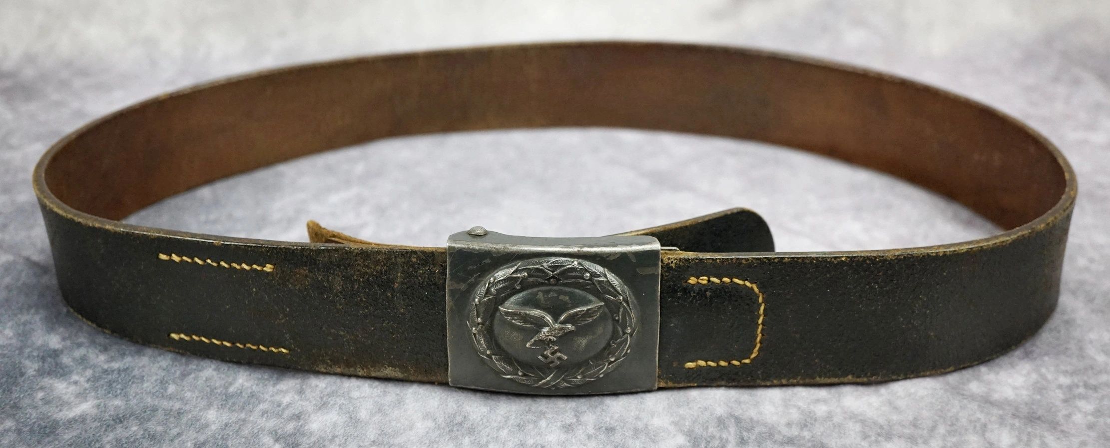 SOLD - LAYAWAY - Black Luftwaffe Enlisted Man Belt - Image 2