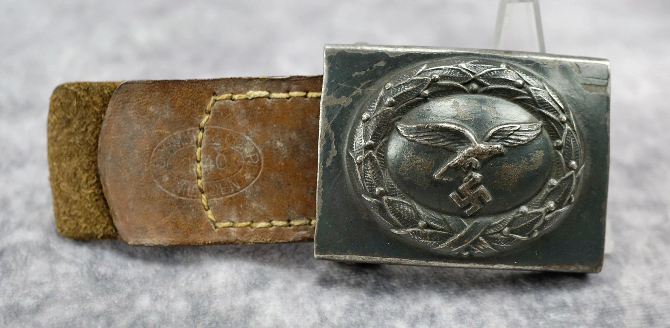 SOLD - LAYAWAY - Black Luftwaffe Enlisted Man Belt - Image 4