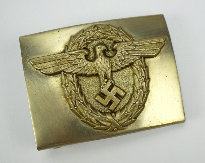 SOLD - Landespolizei Buckle in Nickel by Assmann