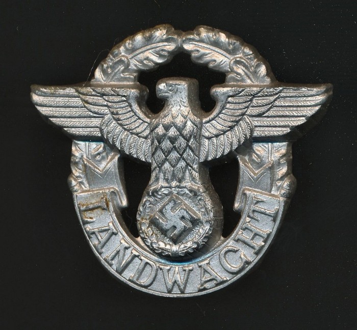 SOLD - Landwacht Police Cap Insignia