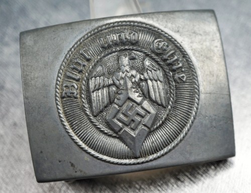 SOLD - Late War Hitler Youth Belt Buckle Produced in Zinc w/ RZM Tag