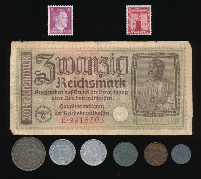 SOLD - Lot of Currency and Stamps