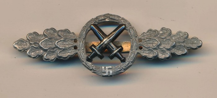 SOLD - Luftwaffe Air to Ground Support Clasp in Silver