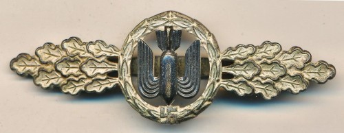 SOLD - Luftwaffe Bomber Clasp in Silver by Osang