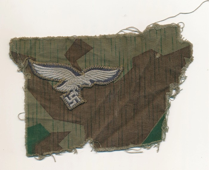 SOLD - Luftwaffe Breast Eagle Removed from Splinter Camo Smock