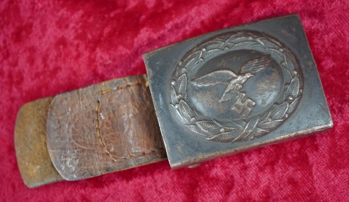 SOLD - Luftwaffe Buckle w/ Leather Tab