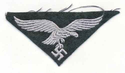 SOLD - Luftwaffe EM/NCO breast eagle on dark green wool backing