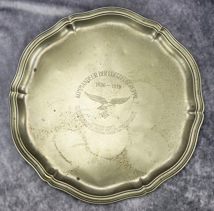 SOLD - Luftwaffe Kommandeur der Luftzeuggruppe 7 Presentation Platter