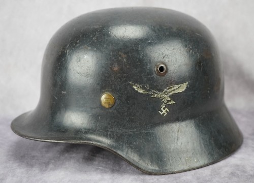 SOLD - Luftwaffe M35 Ex Double Decal Helmet