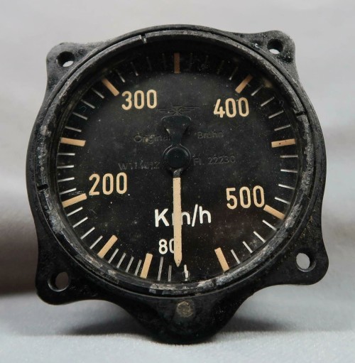 SOLD - Luftwaffe aircraft air speed indicator gauge