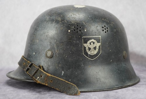 SOLD - M34 Single Decal Feuerschutzpolizei Helmet
