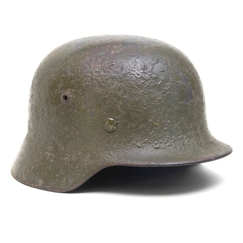 SOLD - M35 Combat Helmet w/ Green Wood Chip Camo